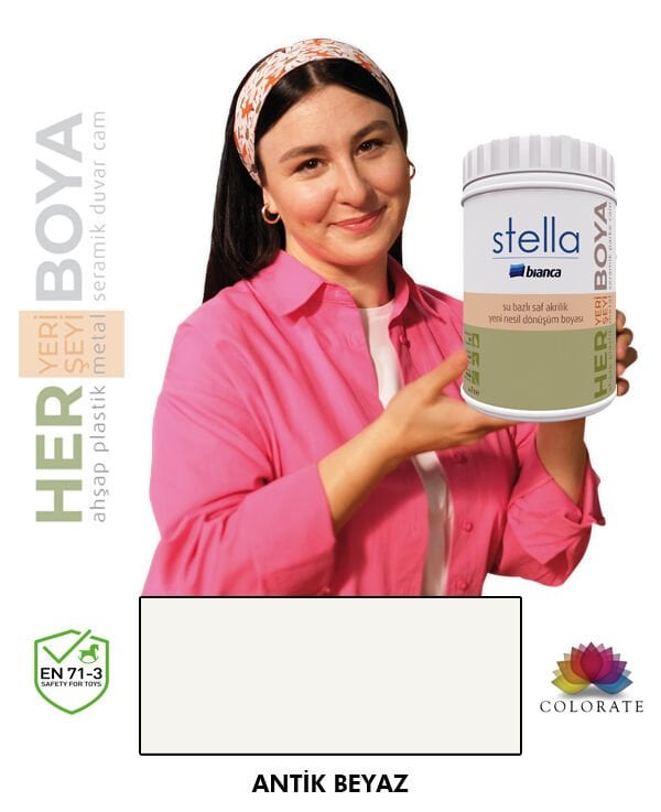 Bianca Stella Su Bazlı Boya Antik Beyaz