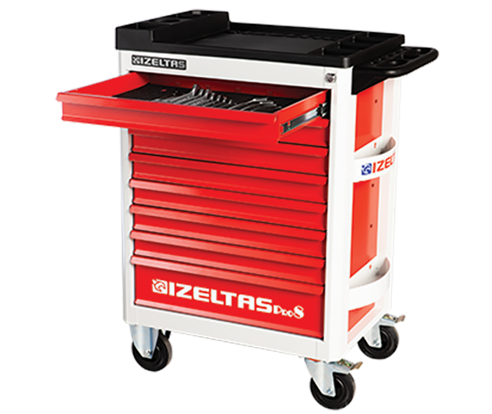 İZELTAŞ Pro Dolu Takım Arabası 206 Parça 8 Çekmece (8241001209)