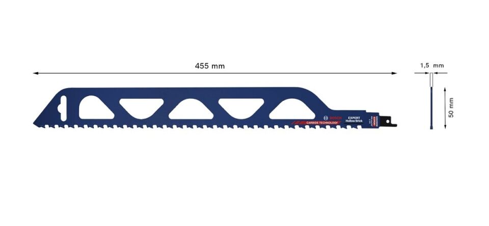 BOSCH S 2243 HM Ytong ve Tuğla Kesimi İçin Tilki Kuyruğu Testeresi 455 mm