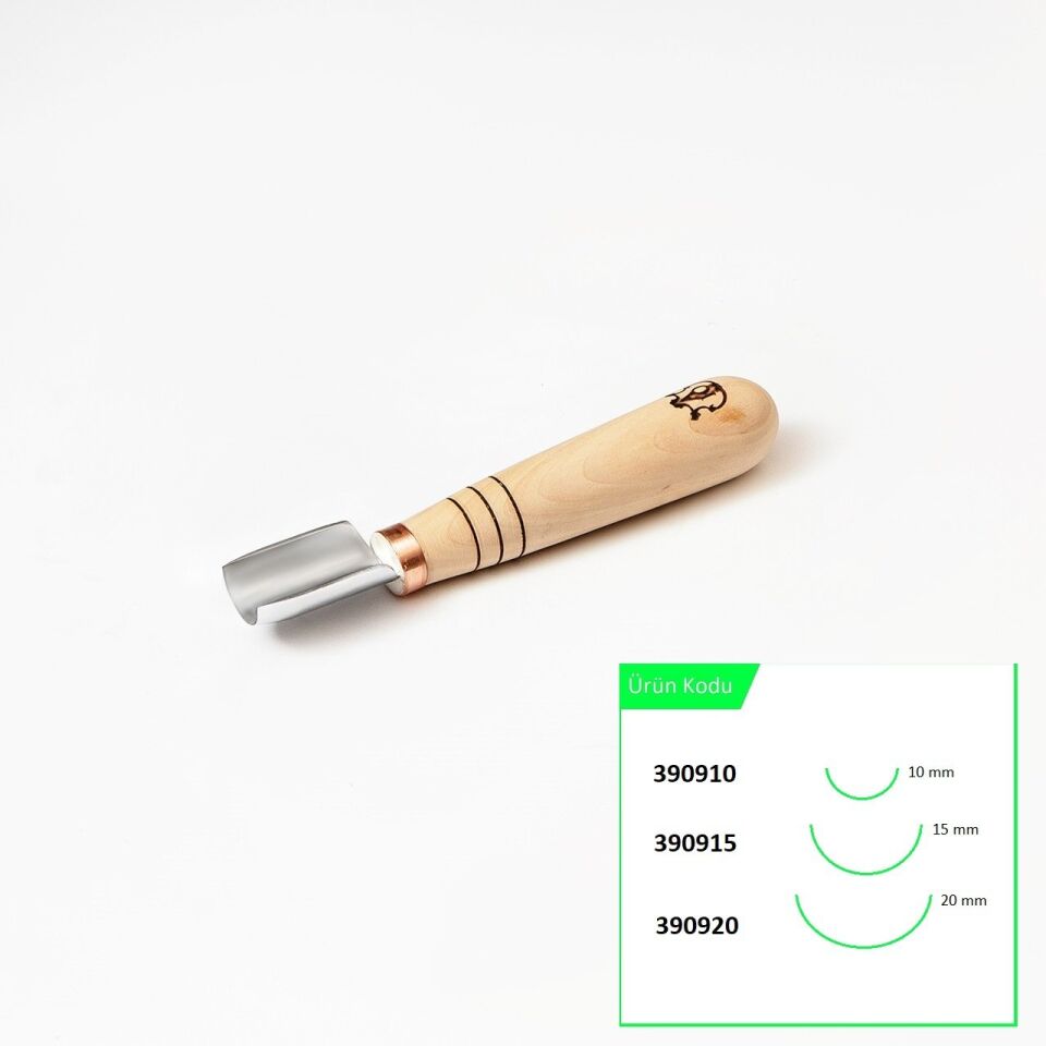 STRYI 390920 Kısa Tip Oluklu Ahşap Oyma Iskarpelası 20 mm