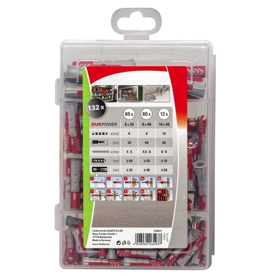 FISCHER PROFI-BOX DuoPower Dübel Seti 132 Parça (538621)