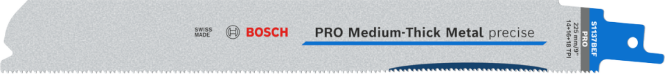 BOSCH PRO S 1137 BEF Metal Kesimi İçin Orta Hizmet Tilki Kuyruğu Testere Ucu 225 mm