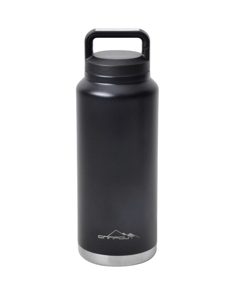 NURGAZ Campout Çift Katmanlı Termos Siyah 1000 ml (NG 163)