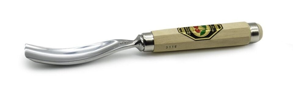 KIRSCHEN Two Cherries Bükülmüş Oluklu Iskarpela 40 mm (Cut 7 - 3116040)