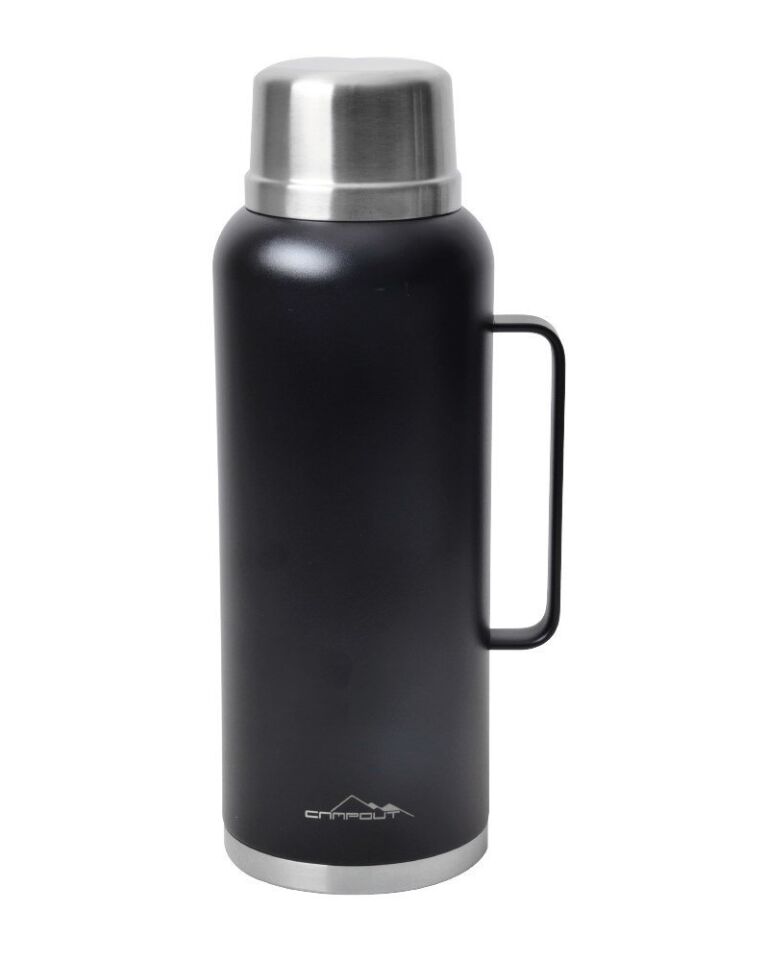 NURGAZ Campout Çift Katmanlı Termos 2600 ml Siyah (NG 166)