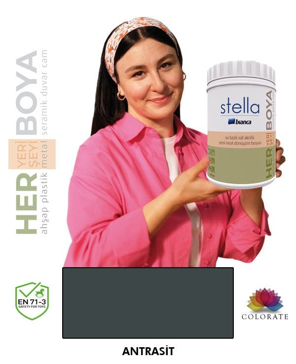 Bianca Stella Su Bazlı Boya Antrasit