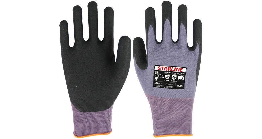 STARLİNE STL-1201 Nitril Köpük Eldiven 9 Numara