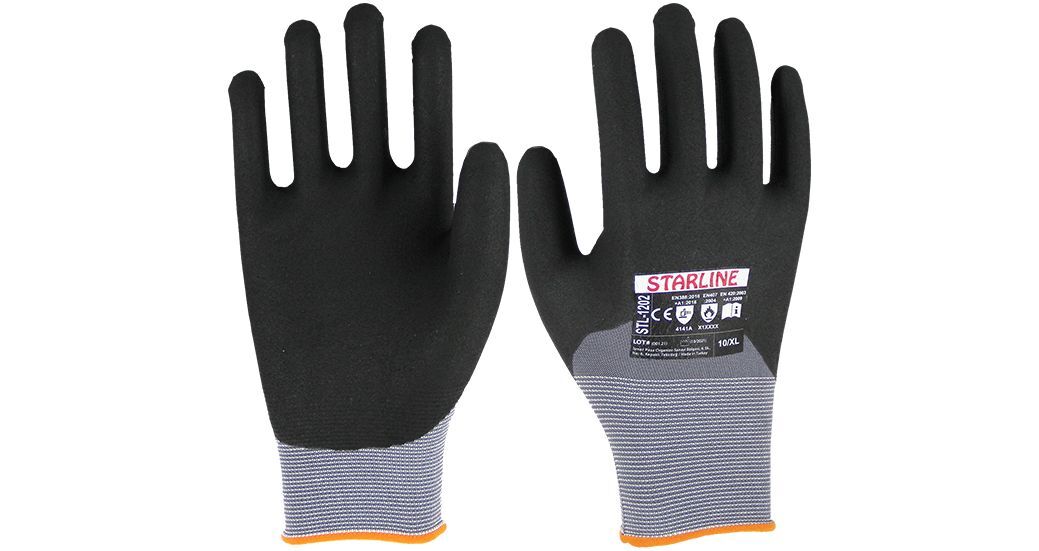 STARLİNE STL-1202 Nitril Köpük Eldiven 9 Numara