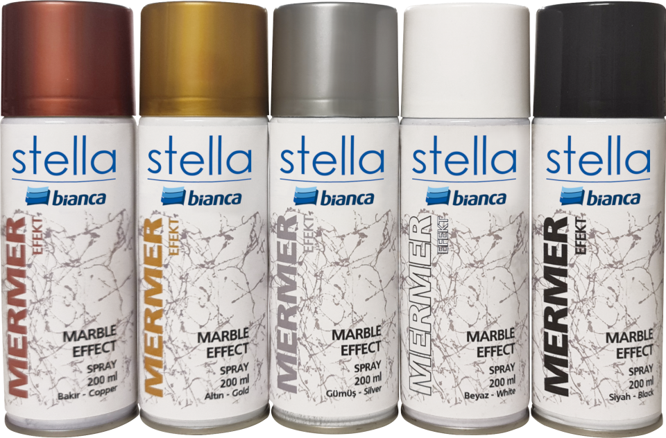 Bianca Stella – Mermer Efekt Sprey Siyah