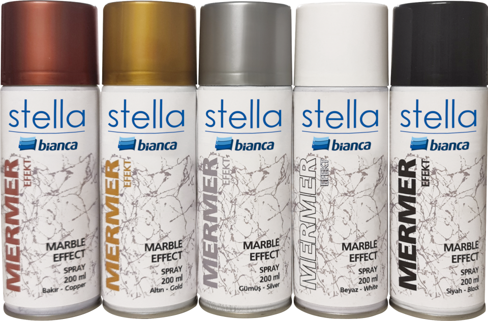 Bianca Stella – Mermer Efekt Sprey Gümüş