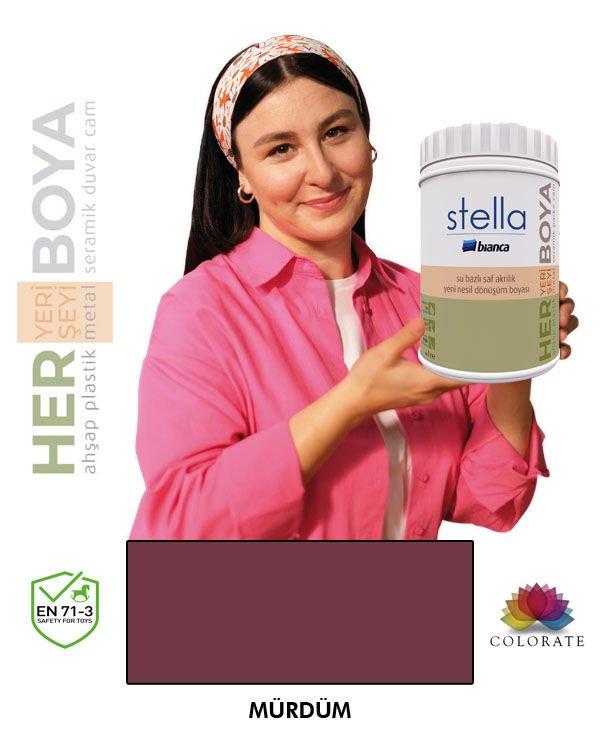 Bianca Stella Su Bazlı Boya Mürdüm