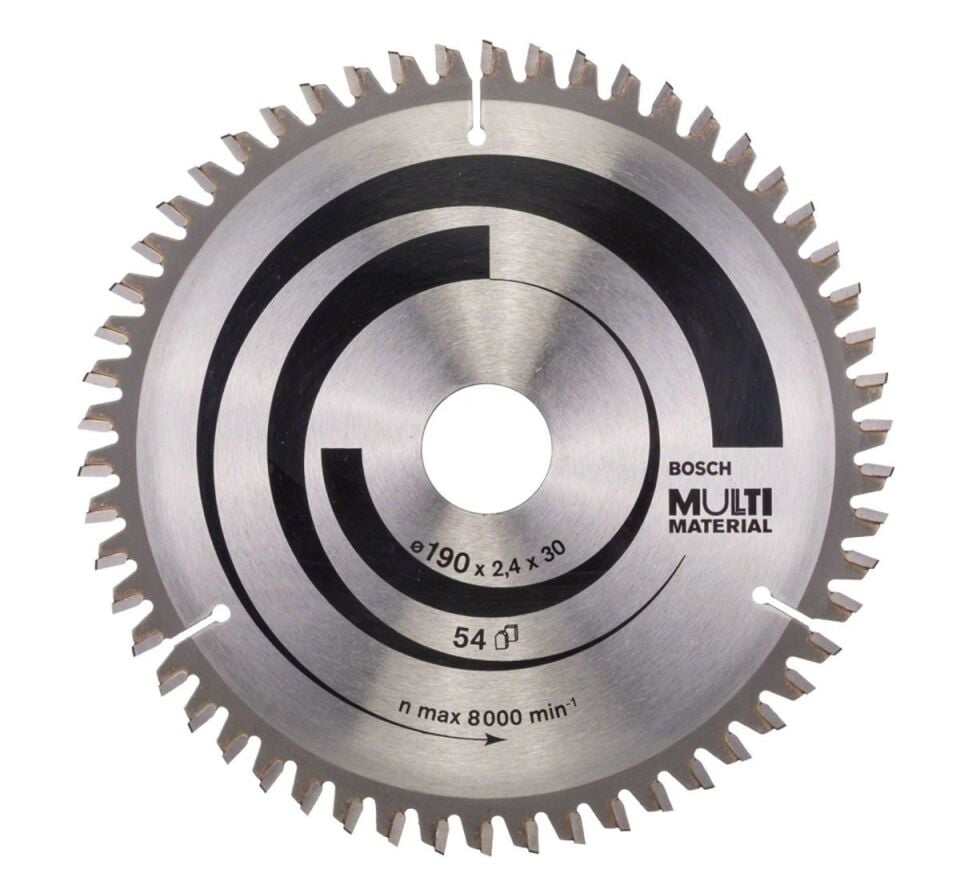 BOSCH MultiMaterial 190x30x2,8 mm 54 Diş Elmas Daire Testere (2608640509)