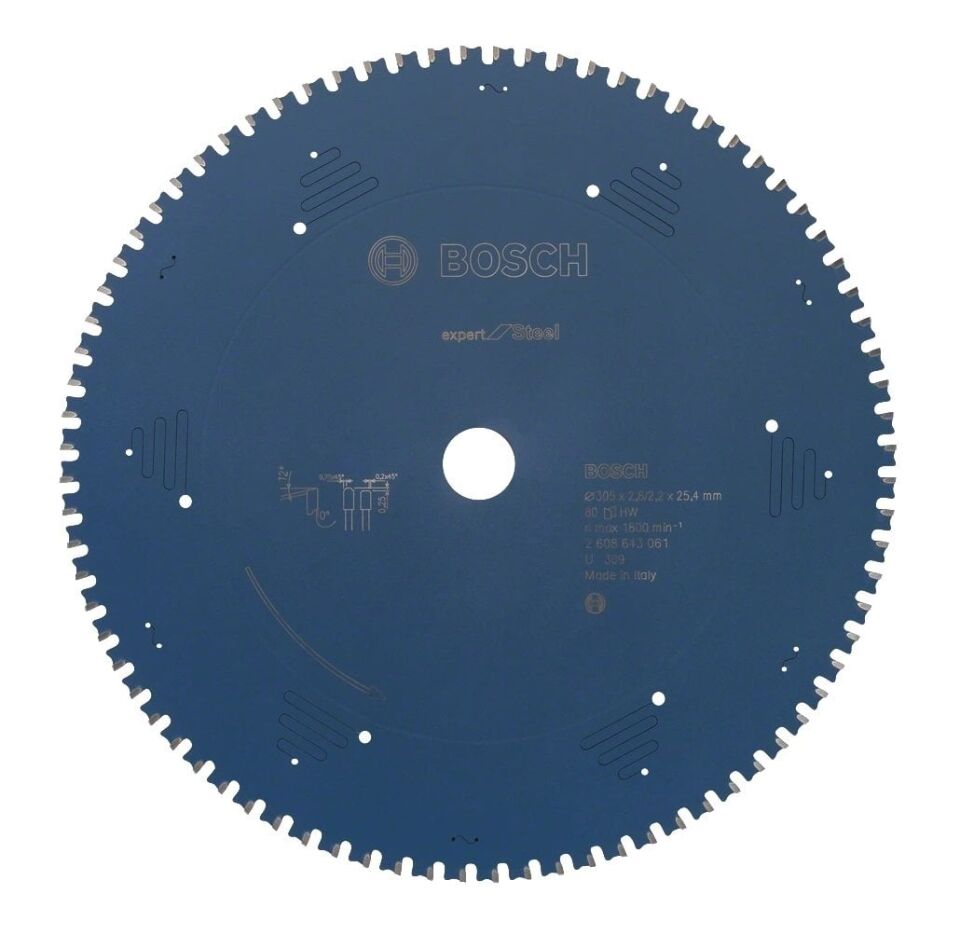 BOSCH Expert Metal 305x2.6x25.4 mm 80 Diş Elmas Uçlu Metal Kesme Daire Testeresi (2608643061)