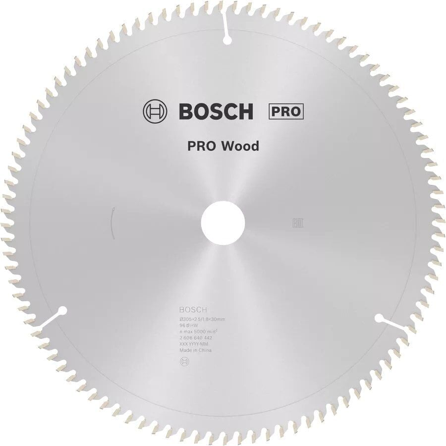 BOSCH PRO Wood 305x30x2,5 mm 96 Diş Ahşap Elmas Daire Testere Bıçağı