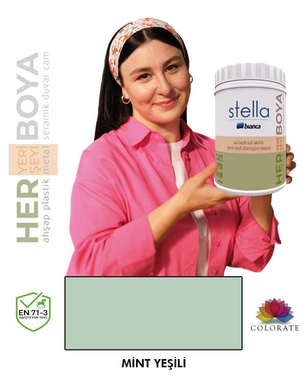 Bianca Stella Su Bazlı Boya Mint Yeşili