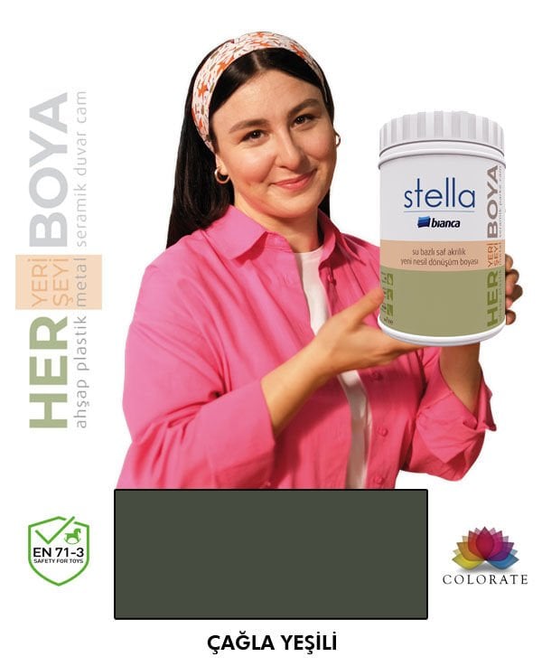 Bianca Stella Su Bazlı Boya Çağla Yeşili