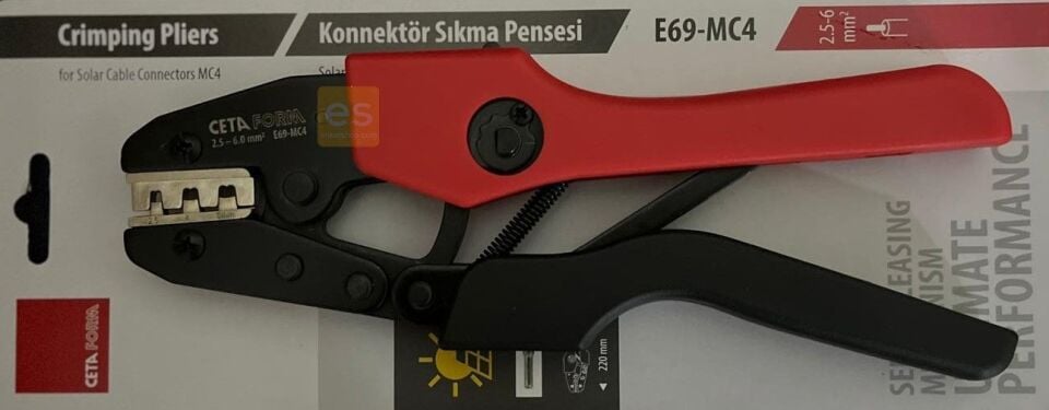 CETA-FORM E69-MC4 Solar Kablo Konnektör Sıkma Pensesi (MC4 için)