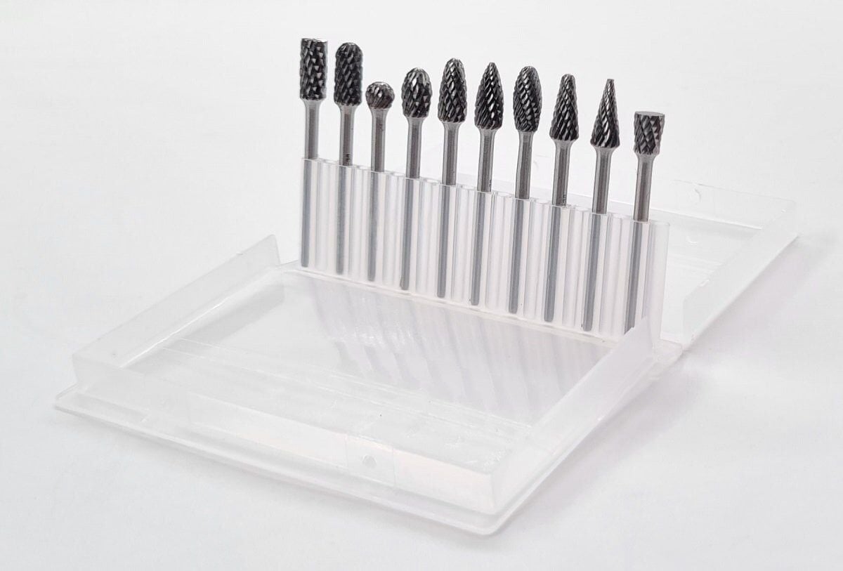 NEXON 10 Parça Elmas - Karbür Kalıpçı Freze Ucu Ahşap - Metal (3 mm Saplı)