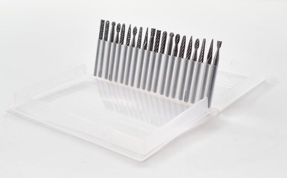 NEXON 20 Parça Elmas - Karbür Kalıpçı Freze Ucu Ahşap - Metal (3 mm Saplı)