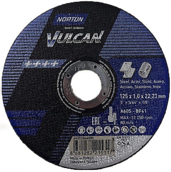 NORTON 125x1 mm Inox Kesme Taşı (Vulcan Plus)