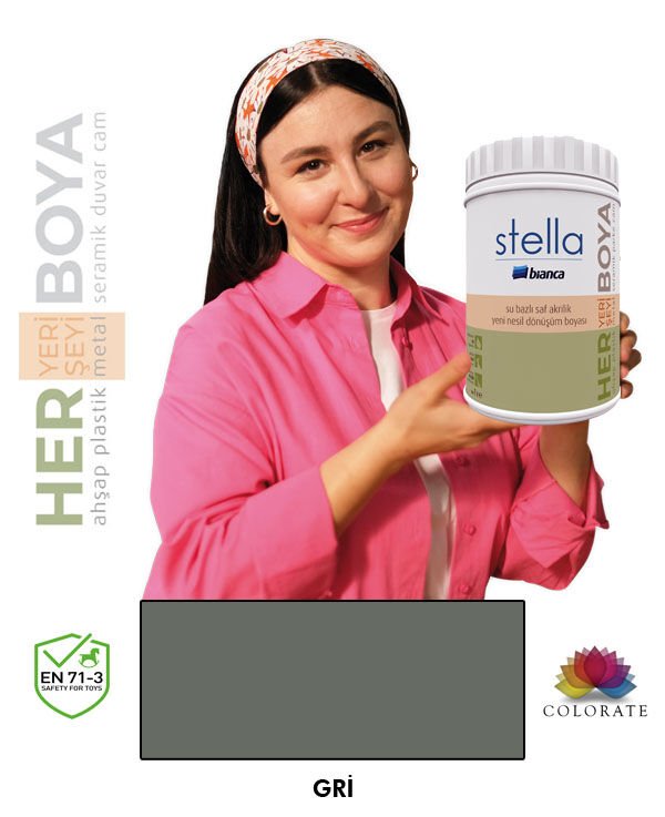Bianca Stella Su Bazlı Boya Gri