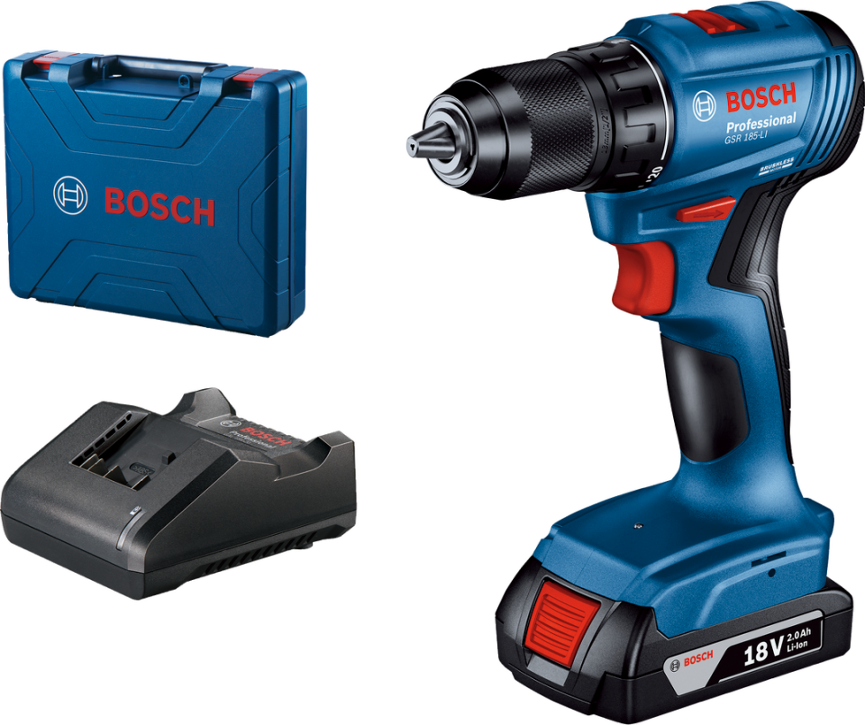 BOSCH GSR 185-LI Tek Akülü Şarjlı Matkap 18 Volt 2.0 Ah