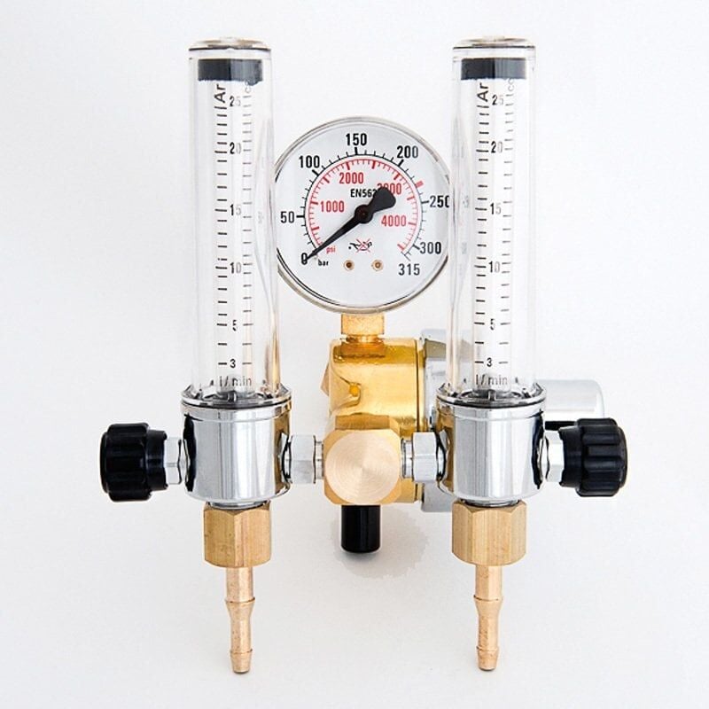 KASWELD 2303-F2 Çift Flowmetreli Argon Basınç Düşürücü Regülatör