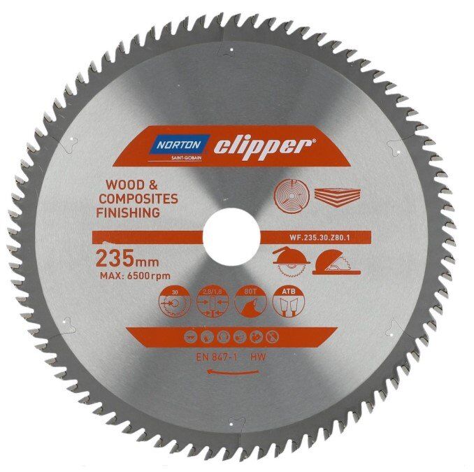 NORTON Clipper TCT Ağaç Elmas Testere 235x30 48 Diş