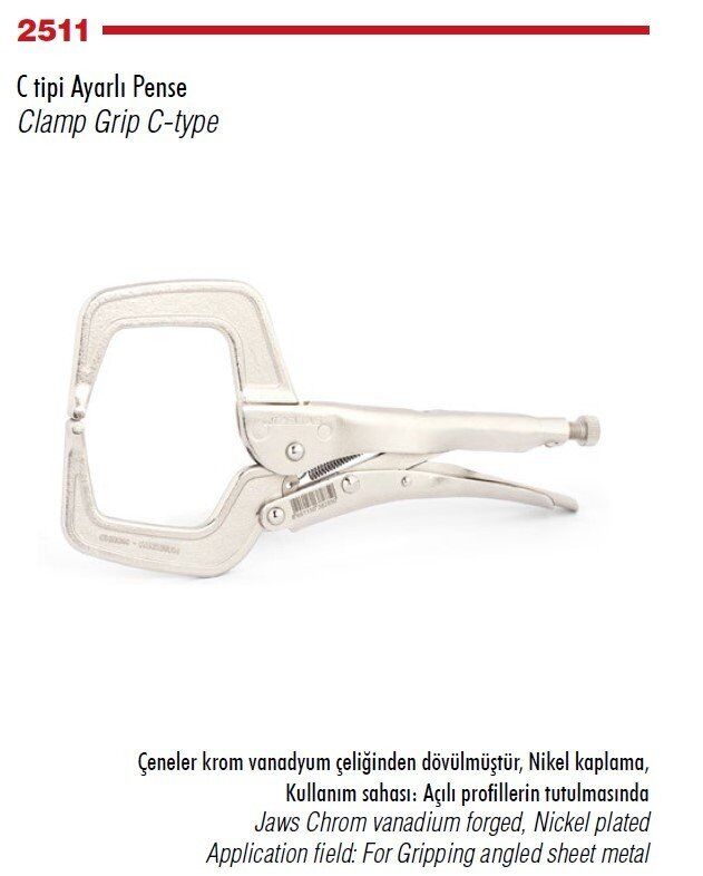 İZELTAŞ C Tip Ayarlı Pense 280 mm 2511 11 0280
