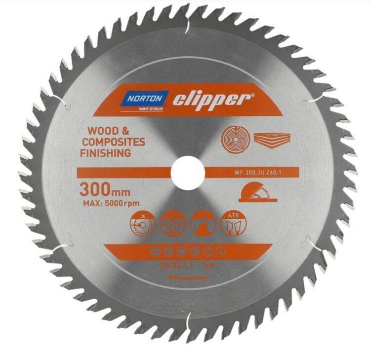 NORTON Clipper TCT Ağaç Elmas Testere 300x30 60 Diş