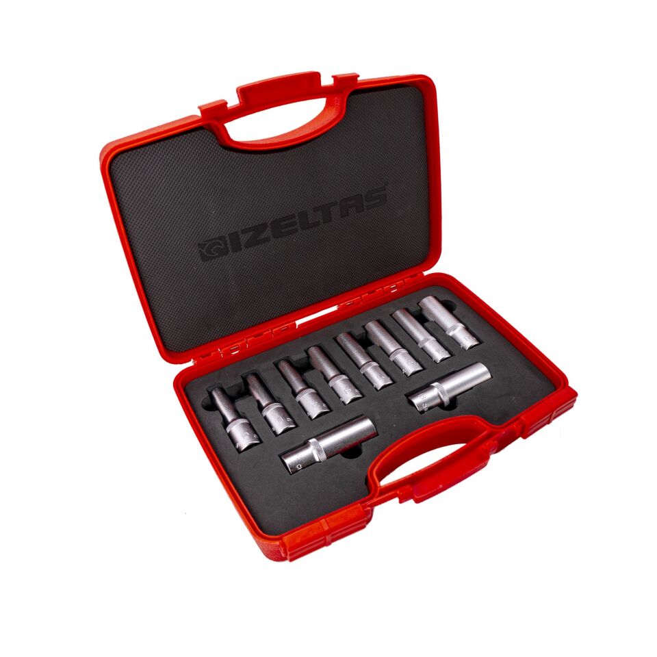İZELTAŞ 1/4” Derin Lokma Anahtar Takımı 14 Parça (1108006010)