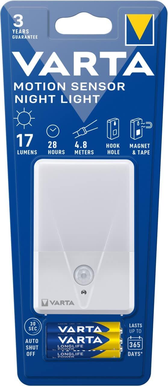 VARTA Hareket Sensörlü Led Gece Lambası 3xAAA (16624101421)