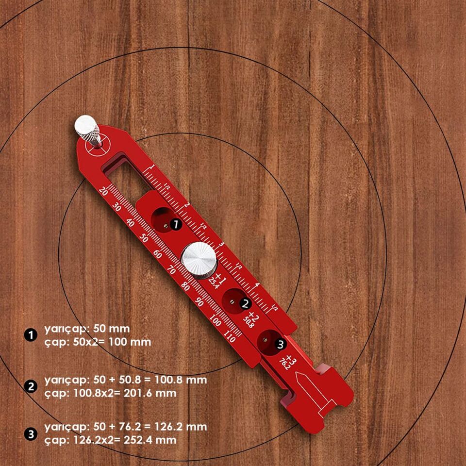 ROX Wood Dairesel İşaretleme Cetveli (153ROX0165)