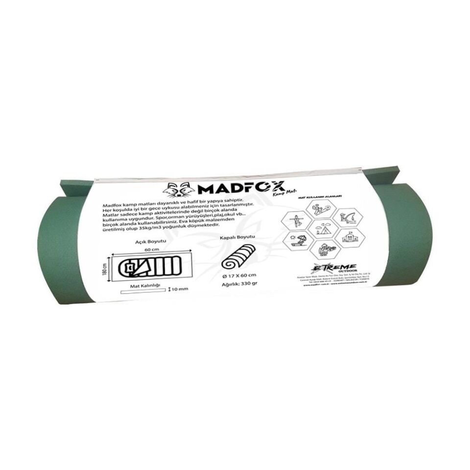 MADFOX Nomad Foam Superlight Kamp Matı XPE-35 (Yeşil)