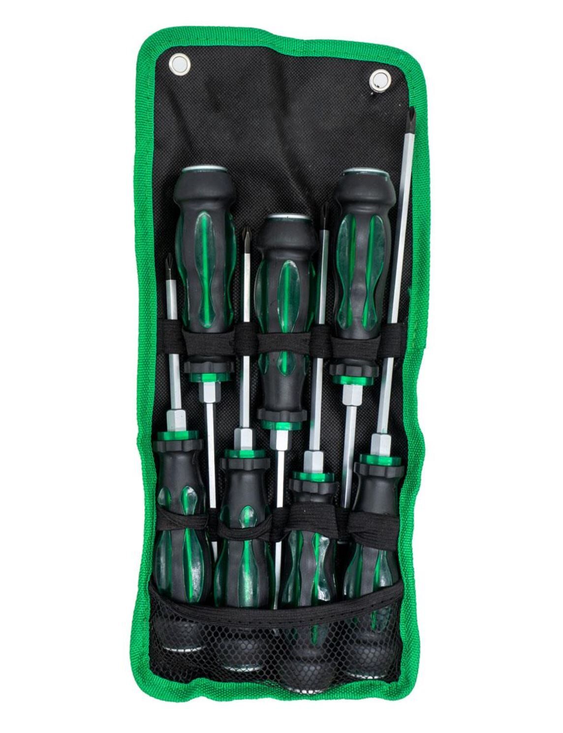 NEXON 6060 Darbeli Düz/Yıldız Tornavida Takımı Bez Çantalı 7 Parça