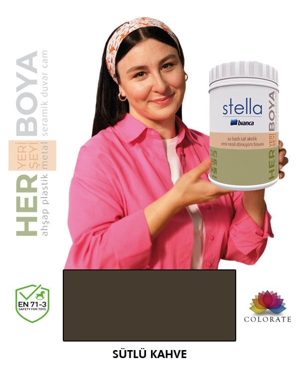 Bianca Stella Su Bazlı Boya Sütlü Kahve