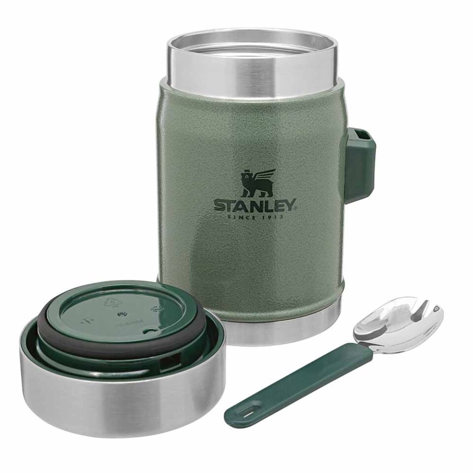 STANLEY Klasik Paslanmaz Çelik Kaşıklı Yemek Termosu 0.40 Lt - Yeşil