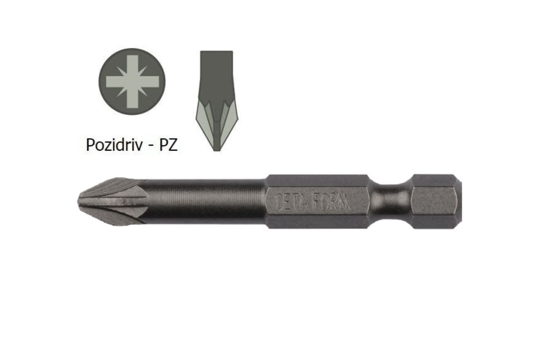 CETA-FORM CB/592 PZ2x50 mm Yıldız Bits Uç