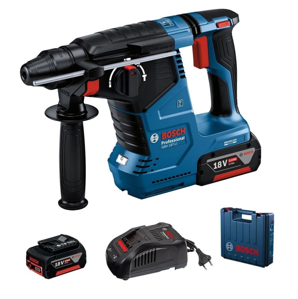BOSCH GBH 187-LI Toz Emmeli Akülü Kırıcı Delici (Tozsuz Beton Delim İçin)