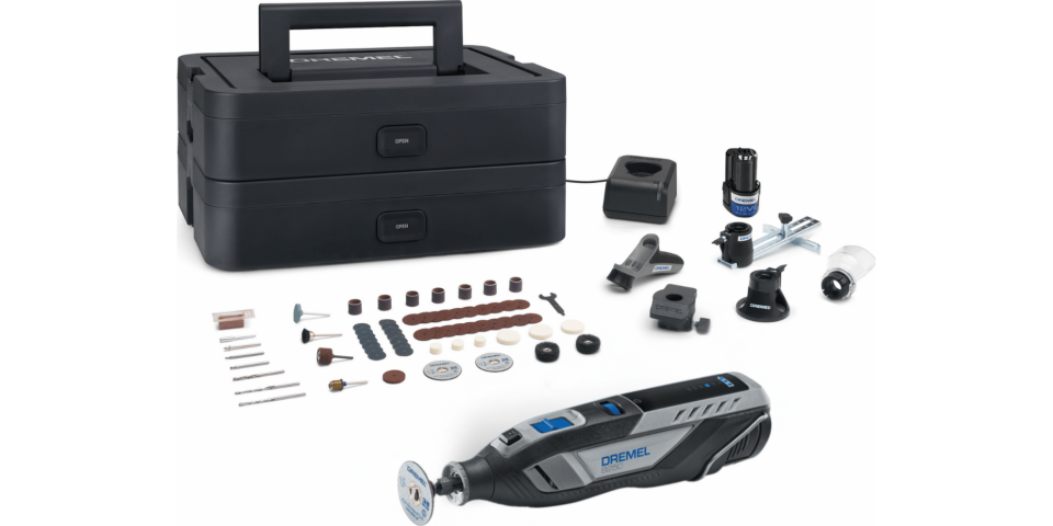 DREMEL 8250 Hobi Akülü Gravür Seti 12 Volt Çift Akü 65 Parça