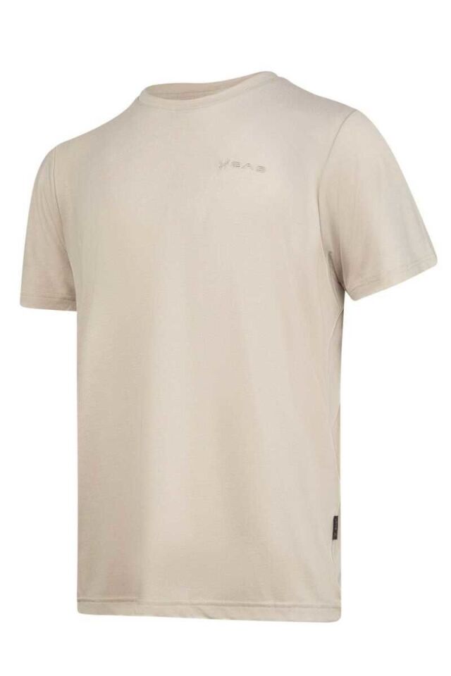 2AS Winson Erkek Viloft Sıfır Yaka T-Shirt Bej