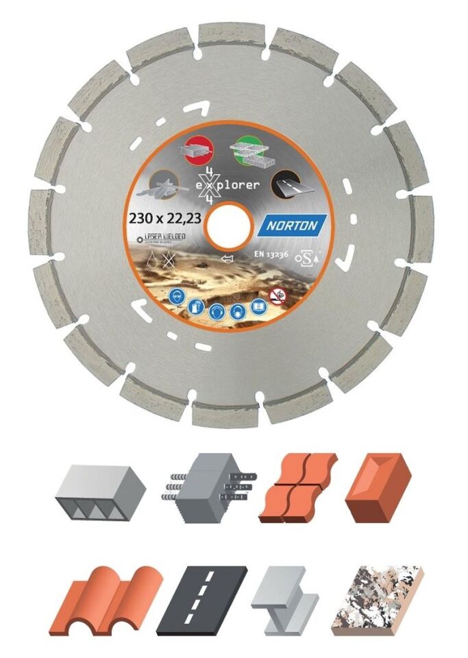 NORTON Clipper 4x4 PRO Explorer Universal Elmas Testere 230 mm