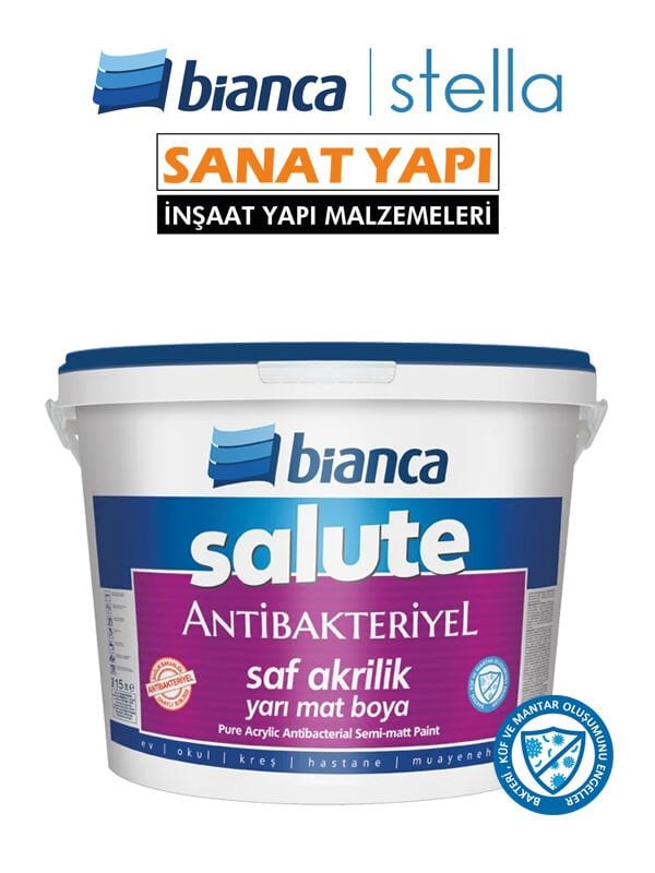 Bianca Salute – Antibakteriyel Saf Akrilik Yarı Mat Boya