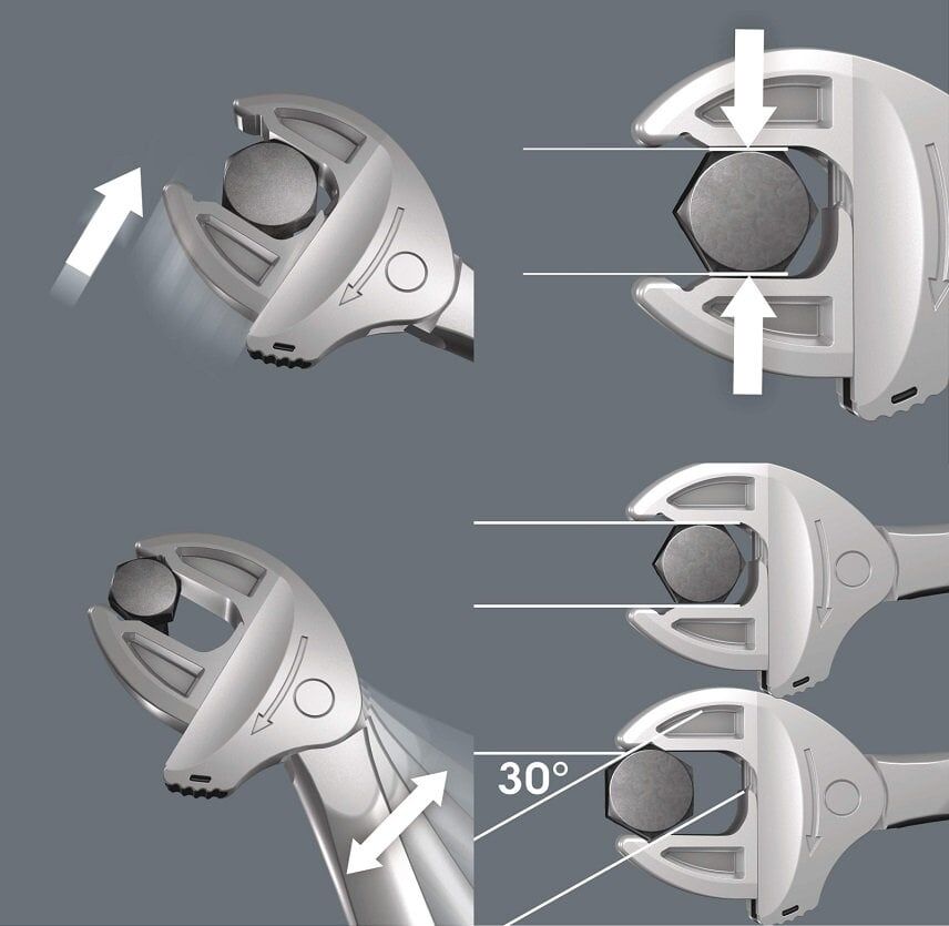 WERA 6004 JOKER Kendinden Ayarlı Otomatik Kurbağacık Seti 4 Parça (05020110001)
