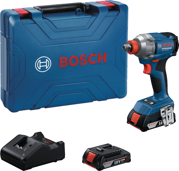 BOSCH GDX 18V-285 Şarjlı Somun Sıkma-Sökme ve Torklu Vidalama Makinası 18 Volt Çift Akülü