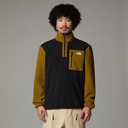 THE NORTH FACE Yumiori Yarım Fermuarlı Polar Haki-Siyah
