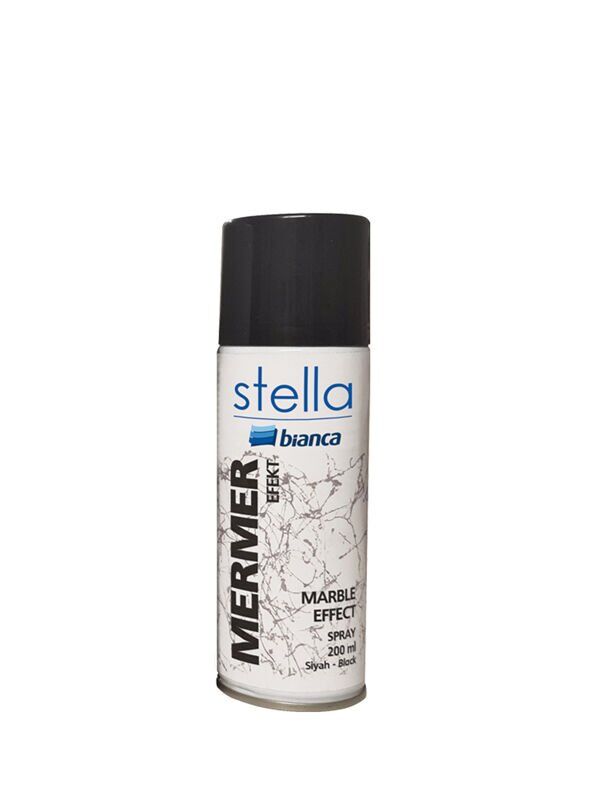Stella Boya Seti 0.5Lt Beyaz Boya - Siyah Mermer Efekt - Maximo Parlak