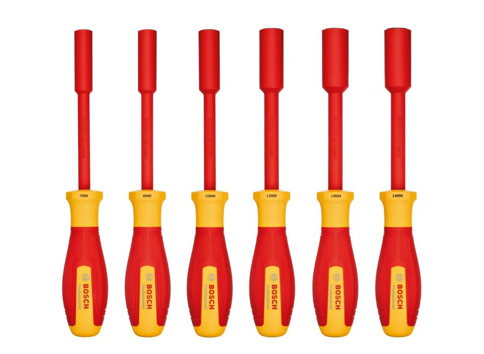 BOSCH Profesyonel İzoleli 1000 Volt 6 Parça Lokma Tornavida Takımı (1600A02NF3)