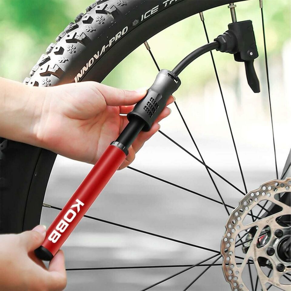KOBB KB2203 Bisiklet Lastik şişirme Taşınabilir Mini El Pompası + Bisiklet Montaj Aparatı 87 Psi