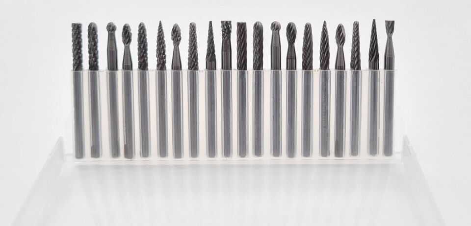 NEXON 20 Parça Elmas - Karbür Kalıpçı Freze Ucu Ahşap - Metal (3 mm Saplı)